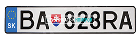 Словацкий номер для легкового автомобиля